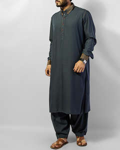 Venta al por mayor de fábrica de algodón Shalwar Kameez conjunto de los hombres, 100% de algodón Casual Kameez vestido, superventas musulmán Salwar Kameez - Product Image 5