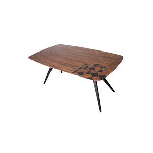 Fusistyle Table de salle à manger carrée au design industriel moderne 4-10 sièges Mobilier de maison pour restaurant café Matériau métallique durable - Product Image 2