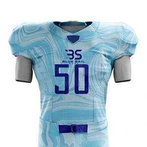 Camiseta de fútbol americano Premium con número personalizado y opción de nombre de equipo Uniforme de fútbol americano duradero - Product Image 3