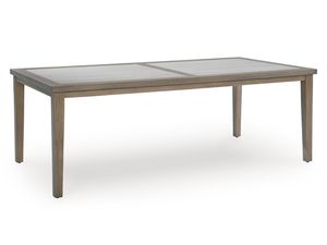 Conjunto de Mesa de Comedor Rectangular de Mimbre Moderno y Resistente con Cómodas Sillas de Jardín para Uso en Exteriores de Villas, Hogares y Restaurantes - Product Image 3