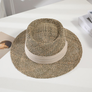 Cappello di Paglia in Erba Marina Personalizzato all'Ingrosso per Donne Protezione Solare Estiva da Spiaggia - Product Image 2