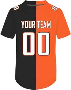 เสื้อฟุตบอลอเมริกันแบบสองสีพิมพ์ลายตามสั่ง ระบายอากาศได้ดี พร้อมหมายเลขส่วนตัว - Product Image 1