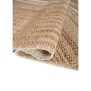 Alfombras de Yute y Cáñamo de Tejido Plano Nomadic Threads PDJT-753, Color Marfil, Rectangulares y a Rayas, para Pasillos, Habitaciones y Salas de Estar - Product Image 2