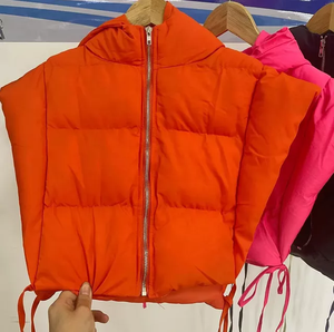 Chaleco Acolchado de Lona para Hombre, Diseño Único de Alta Calidad, Invierno, Cuello Alto, Sin Mangas, Corto, Estilo Burbuja, Chaqueta Moderna - Product Image 1