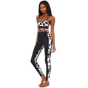 Leggings de sport/yoga taille haute pour femme, imprimés par transfert thermique, respirants, séchage rapide, sans coutures, en Spandex/Nylon, effet gainant - Product Image 6