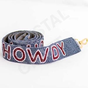 Customizable White Gold Seed Bead Bag Straps Fashion <b>Accessories</b> with Custom Shape and Design Beaded <b>Purse</b> Strap - Product Image 4