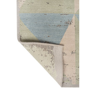 Tapis UnfoldBy Kavi en laine et soie de bambou noué à la main, motif géométrique rectangulaire, pour la maison, le salon, le couloir - Product Image 5