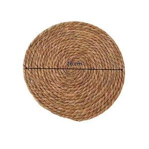 Napperon en bois tissé non toxique à l'aspect naturel Napperon écologique anti-dérapant Décoration naturelle Vaisselle de salle à manger Salon Maison - Product Image 1