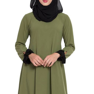 2025 New Model Pakistan Women's Abaya Polyester <b>Material</b> Customizable Colors Designs OEM Service Wholesale Muslim Kaftan - Product Image 6