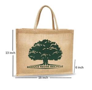<b>Jute</b> Shopping <b>Bag</b> <b>Large</b> Size Multiuse Handbag Strong Durable Tote Natural Custom Logo Size Carry <b>Bags</b> Prices Manufacture Online - Product Image 2