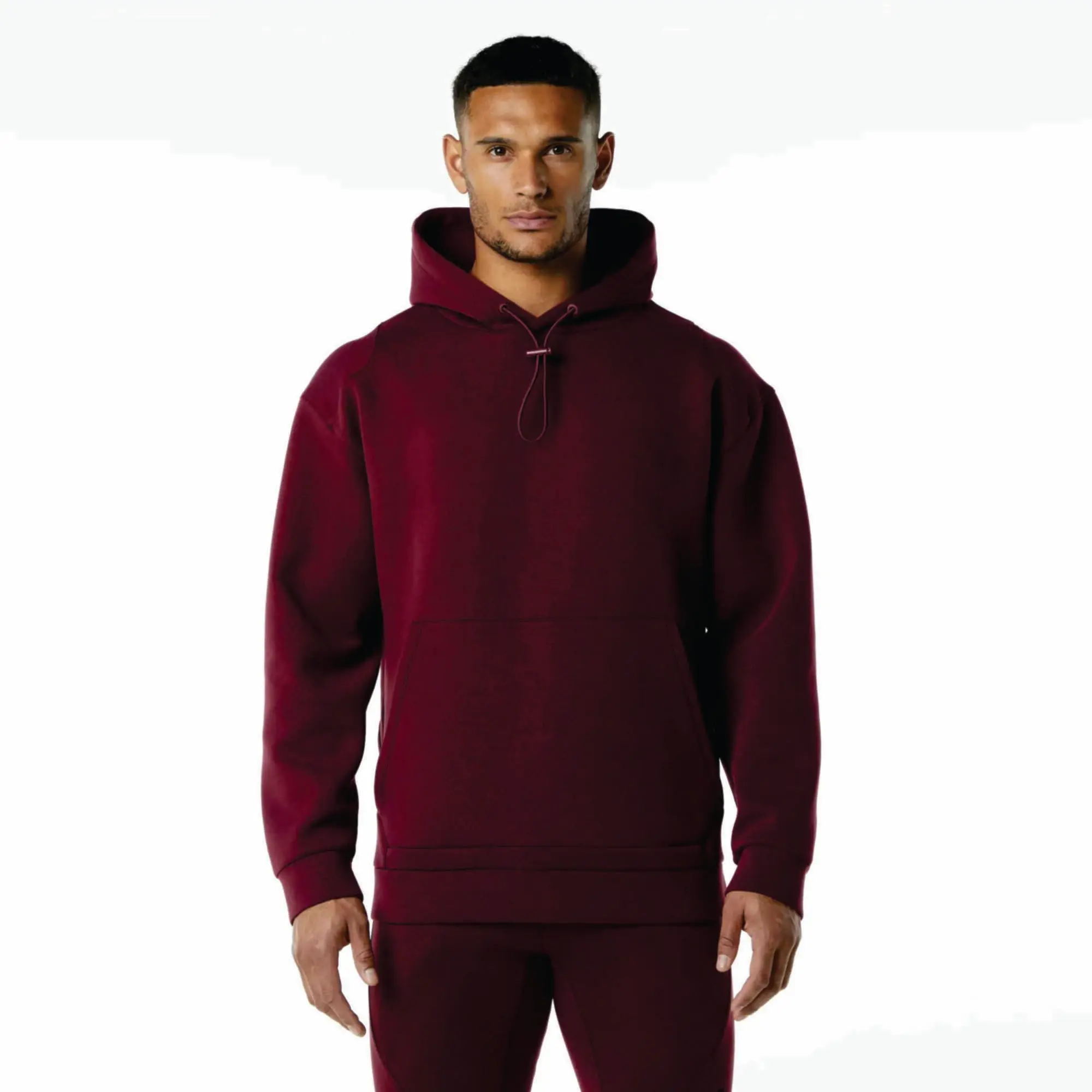 Regular Fit Schwergewicht 70% Baumwolle 30% recyceltes Polyester Fleece Essentials Herren Pullover Hoodie