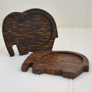 Posavasos de elefante de madera de coco ecológico para niños, venta al por mayor, buen precio - Product Image 4