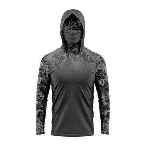 Men's High Quality Low MOQ Wholesale Hooded Long Sleeve Fishing <b>Shirt</b> UPF 50+ Sun Protection Lightweight Breathable Quick-Dry - Product Image 6
