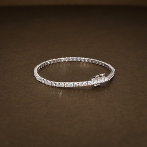 Pulsera de Diamantes Cultivados en Laboratorio con Corte Brillante Redondo de 5.10 CTW, Color EF, Claridad VVS2, Certificada - Product Image 3