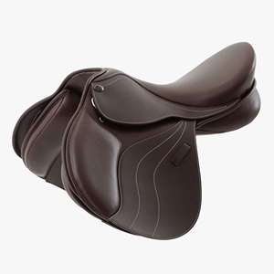 Silla de Montar Occidental Resistente con Asiento de Cuero Sintético y Cincha de Lana de Fibra, Ideal para Jinetes y Salto - Product Image 5