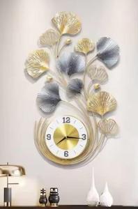 Chiffres classiques décor à la maison forme ronde Antique industriel fer métal Grain verre trempé horloge murale - Product Image 4