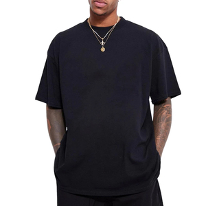 Camiseta de Hombre de Algodón Ligero de Alta Calidad, Hombros Caídos, Talla Grande, Logotipo Personalizado en la Parte Delantera, Largo Extendido, Directo de Fábrica - Product Image 3