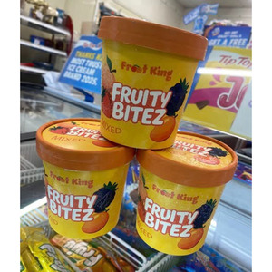 Vente en gros de tasse de crème glacée fruitée Bitez prix d'usine meilleure qualité saveurs exotiques mangue kiwi noix de coco fraise chocolat approvisionnement - Product Image 1