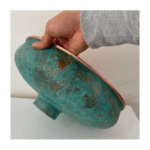 Fregadero de cocina de un solo cuenco de cobre antiguo de alta calidad hecho a mano en la India gran oferta - Product Image 4