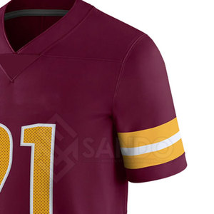 Maillot de football américain personnalisé en gros, respirant, à manches courtes, de haute qualité, séchage rapide, nouveau design - Product Image 4