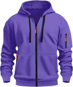 Sudaderas con Capucha Personalizadas con Logotipo de Diseño OEM para Hombre, Bordadas, con Cremallera, Talla Personalizada, 100% Algodón, Extra Grandes, Ecológicas, al por Mayor - Product Image 4