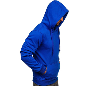 เสื้อฮู้ดแบบสวมหัวของผู้ชายเสื้อฮู้ดสีทึบดีไซน์แบบสตรีท - Product Image 3