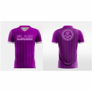 เสื้อฟุตบอลคุณภาพดีที่สุด ออกแบบเองได้ 100% โพลีเอสเตอร์ น้ำหนักเบา ป้องกันรังสียูวี สวมใส่สบาย ระบายอากาศได้ดี ชายเสื้อสั้น ผลิตแบบ OEM อัตโนมัติ - Product Image 3
