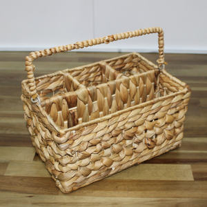 Eco-Friendly Freestanding Water Hyacinth <b>Wine</b> <b>Rack</b>, Decorative Handmade Bottle <b>Stand</b> for Living Room Dining and Bar Display - Product Image 1