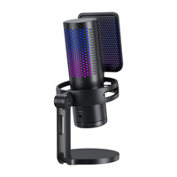 Professionelles Aufnahme-Gaming-Mikrofon RGB-Licht Geräuschunterdrückung USB Plug-and-Play Desktop-Kondensatormikrofon