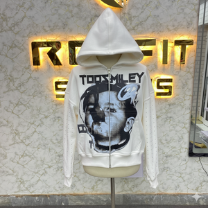 Impreso Calidad fina Por fabricante Diseño único Cremallera Sudadera con capucha Puff Impreso hecho en fábrica precio barato sudaderas con capucha para hombres - Product Image 1