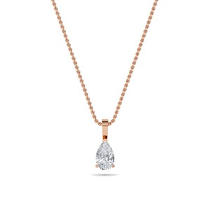 Pendentif solitaire élégant en diamant taille poire 0,40 ct, diamant de laboratoire en platine, pour occasions spéciales, luxe - Product Image 3