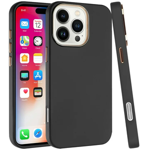Étui hybride élégant avec bord chromé pour Apple pour iPhone 16 Pro Max, design mignon, étui de téléphone portable électro-plaqué - Product Image 1