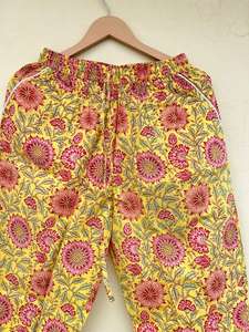 Ropa de dormir India hecha a mano 100% de algodón con estampado Floral para mujer elegante lujo Casual mañana caminar traje otoño Primavera Verano ODM - Product Image 6