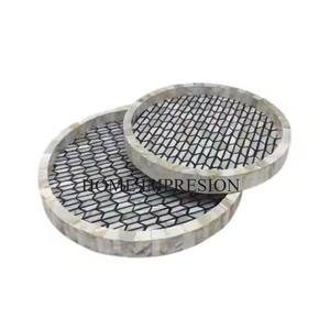 Fabricante al por mayor plato de madera de mango para servir con fregona acabado forma redonda para cocina platos de comida platos de camping exportación - Product Image 3