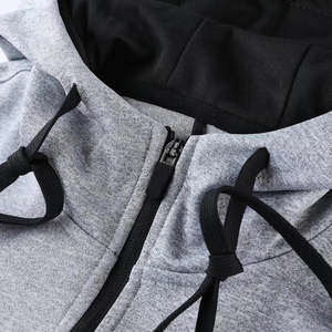 <b>Mens</b> Cotton Fleece Tracksuit Set OEM Custom <b>Long</b> Sleeve Tracksuits Sports Zipper <b>Jacket</b> & Sweatpants - Product Image 5