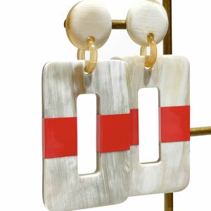 Hot Sale Shiny Polished Organic Durable Oval Horn <b>Earrings</b> Best Gift Girls Women Latest Design Birthday Parties Love CRAFTS - Product Image 3