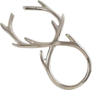 Servilleteros de asta de colección (Juego de 4), diámetro: 1,5 ", 4,5" L x 2,25 "W, Plata DE MZ INTERNATIONAL - Product Image 2