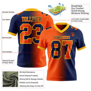 Jersey de fútbol americano personalizado para el día del juego para la Escuela Juvenil, equipo de entrenamiento de equipo de Club de práctica, equipo de uniforme de ajuste ligero - Product Image 4