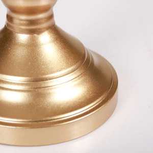 Glossy Gold Finishing Metal Candle Holder Handmade Designing T <b>Light</b> Candle Holder Set of 2 Pcs <b>Pillar</b> Candle Holder - Product Image 6