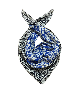 ผ้าพันคอผ้าฝ้ายออร์แกนิคทำมือดีไซน์เนอร์ผ้าพันคอสี่เหลี่ยมและผ้าเช็ดหน้าจากผ้าพันคอผ้าฝ้าย100% อินเดีย - Product Image 4