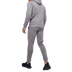 Ensemble de survêtement en molleton de coton de haute qualité pour homme, décontracté, uni, zippé, coupe régulière, léger, respirant, vêtements de sport, 2 pièces - Product Image 2