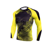 Traje de Compresión para Hombre con Logotipo Personalizado al por Mayor, Top Deportivo Transpirable de Alta Calidad en Spandex/Poliéster, Nuevo y Más Vendido
