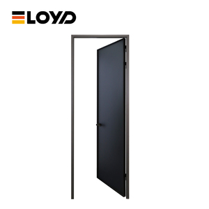 Puerta de cocina exterior moderna Eloyd, Columpio de entrada impermeable con persianas ajustables integradas en estilo de diseño chino de vidrio - Product Image 5