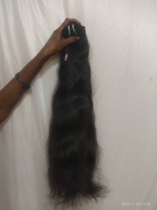 Extensiones de cabello indio crudo 100% de la mejor calidad Paquetes de cabello humano de trama de cuerpo ondulado Precio al por mayor Fábrica India Cabello indio crudo - Product Image 2