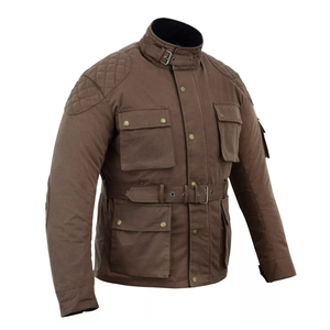 Nuevo clásico impreso motocicleta algodón encerado CE para WP transpirable invierno Biker chaqueta aventura ropa deportiva hombres - Product Image 3