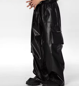 กางเกงหนังนุ่มทนทานสำหรับผู้ชาย สวมใส่สบาย ทรงปกติ ทันสมัย ระบายอากาศได้ดี ทรงตรง - Product Image 5