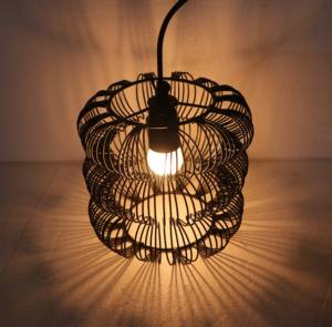 Lámpara colgante de Metal naranja negro de instalación de techo fácil de alto rango Candelabros de oficina en casa de tamaño medio para uso interior de Hotel - Product Image 5