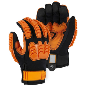 Gants de sécurité personnalisés antidérapants en cuir TPR résistants aux coupures et aux vibrations - Product Image 3