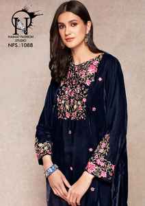 Traje Salwar de mujer de trabajo con bordado pesado de último diseñador para fiesta Festival por Fab Zone - Product Image 4