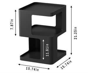 Mesa auxiliar moderna de 3 niveles para el hogar, exportaciones artesanales, mesita de noche Negra de Metal, sala de estar pequeña para mesa auxiliar, café, muebles para el hogar - Product Image 3